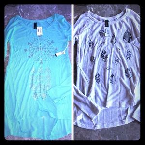 Bundle of 2 NWT longsleeve shirt w thumb holes